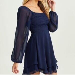 Altar'd State Chiffon Ruched Formal Dress